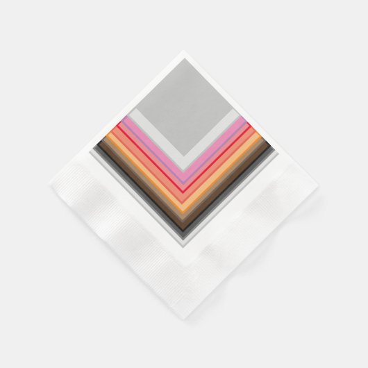 mehrfarbige Streifen und Quadrate Serviette (Ecke)