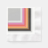 mehrfarbige Streifen und Quadrate Serviette (Vorderseite)