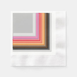 mehrfarbige Streifen und Quadrate Serviette