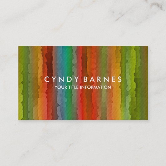 Mehrfarbige Strip-Visitenkarte Visitenkarte (Vorderseite)