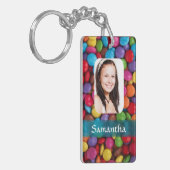 Mehrfarbige Süßigkeitens-Fotoschablone Schlüsselanhänger (Vorderseite links)