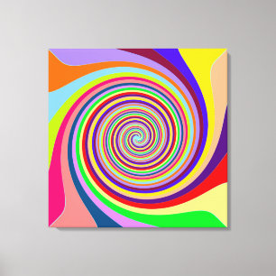 Mehrfarbige Swirl Wrapped Canvas Print Leinwanddruck