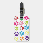 Mehrfarbige Tatzen-Drucke Gepäckanhänger (Vorderseite vertikal)