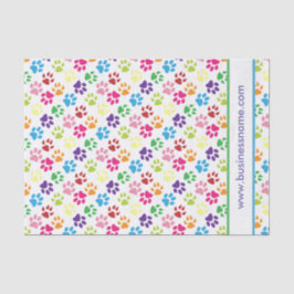 Mehrfarbige Tatzen-Drucke Seidenpapier