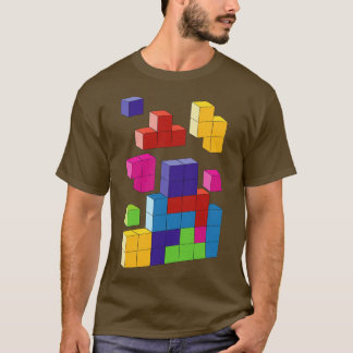 Mehrfarbige Tetris-Blöcke T-Shirt
