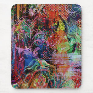Mehrfarbige Texturen Mousepad