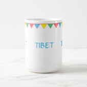 mehrfarbige Tibet-Flaggen Kaffeetasse (Mittel)