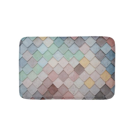 mehrfarbige Tiles Badematte (Vorderseite)