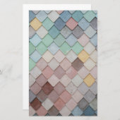mehrfarbige Tiles Briefpapier (Vorne/Hinten)