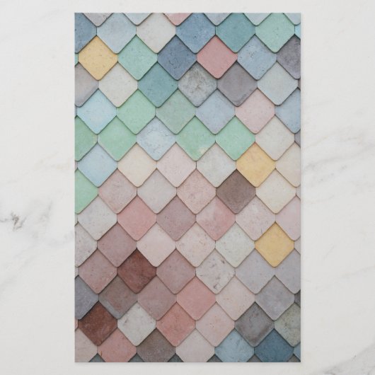 mehrfarbige Tiles Briefpapier (Vorderseite)