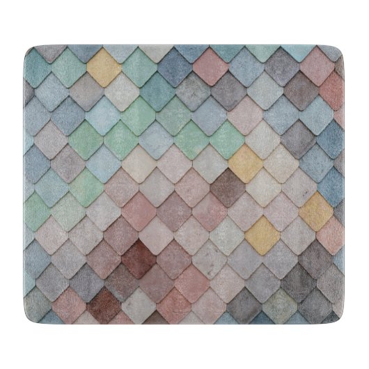 mehrfarbige Tiles Schneidebrett (Vorderseite)