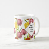Mehrfarbige Tulip Wasserfarbenflora Kaffeetasse (VorderseiteRechts)