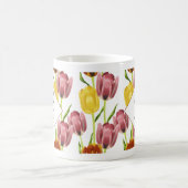 Mehrfarbige Tulip Wasserfarbenflora Kaffeetasse (Mittel)
