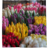 mehrfarbige Tulips Duschvorhang (Vorderseite)