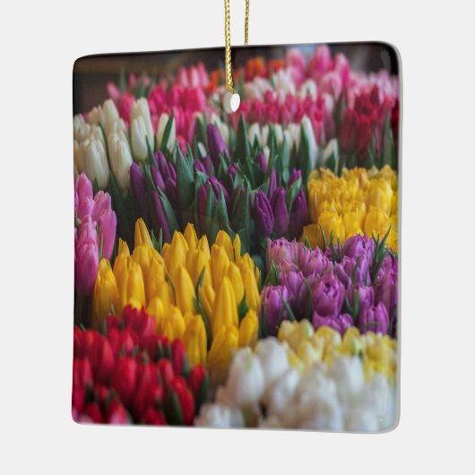 mehrfarbige Tulips Keramikornament (Links)