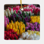 mehrfarbige Tulips Keramikornament (Vorderseite)