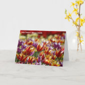 Mehrfarbige Tulpen Karte (Gelbe Blume)