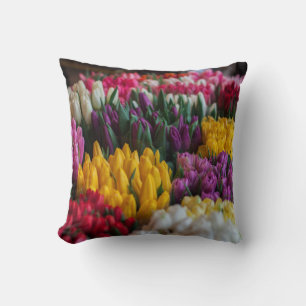 Mehrfarbige Tulpen Kissen