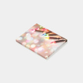 Mehrfarbige Twinkle-Leuchten, alle über Druck - 4x Post-it Klebezettel (angewinkelt)