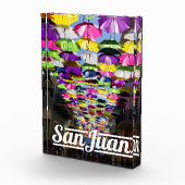 Mehrfarbige Umbrellas Fortaleza Street San Juan Fotoblock (Rechts)