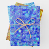 mehrfarbige Umschlagpapier-Blätter (Set von drei) Geschenkpapier Set (Beispiel)