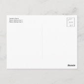 Mehrfarbige und goldmarmorierte flüssige Kunst ges Postkarte (Rückseite)