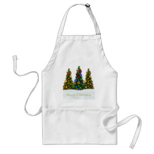 Mehrfarbige und Goldweihnachtsbaum-Schürze Schürze