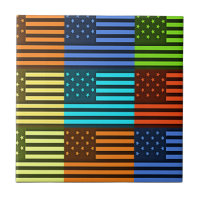 Mehrfarbige US-Flagge mit überprüfter Vektorgrafik