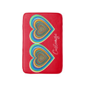 Mehrfarbige Valentinherz Thunder_Cove Badematte (Vorderseite Vertikal)