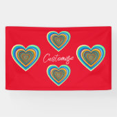 Mehrfarbige Valentinherz Thunder_Cove Banner (Horizontal)