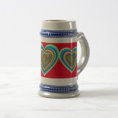 Mehrfarbige Valentinherz Thunder_Cove Bierglas (VorderseiteRechts)