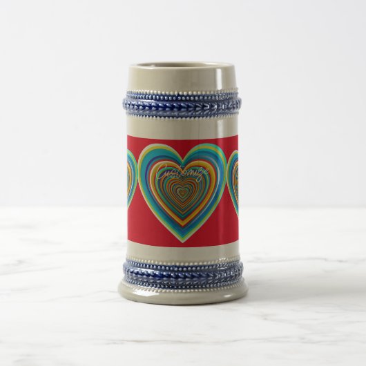 Mehrfarbige Valentinherz Thunder_Cove Bierglas (Mittel)