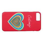 Mehrfarbige Valentinherz Thunder_Cove Case-Mate iPhone Hülle (Rückseite (Horizontal))