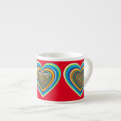 Mehrfarbige Valentinherz Thunder_Cove Espressotasse (Vorderseite Rechts)