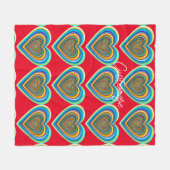Mehrfarbige Valentinherz Thunder_Cove Fleecedecke (Vorderseite (Horizontal))