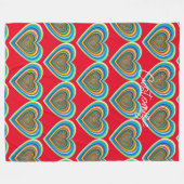 Mehrfarbige Valentinherz Thunder_Cove Fleecedecke (Vorderseite (Horizontal))