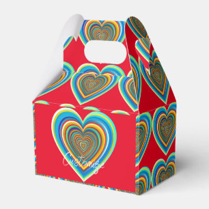 Mehrfarbige Valentinherz Thunder_Cove Geschenkschachtel