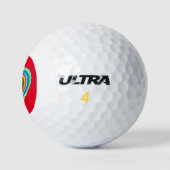 Mehrfarbige Valentinherz Thunder_Cove Golfball (Logo)