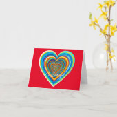 Mehrfarbige Valentinherz Thunder_Cove Karte (Gelbe Blume)