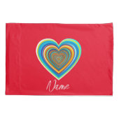 Mehrfarbige Valentinherz Thunder_Cove Kissenbezug (Rückseite)