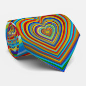 Mehrfarbige Valentinherz Thunder_Cove Krawatte (Gerollt)