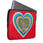 Mehrfarbige Valentinherz Thunder_Cove Laptopschutzhülle (Vorne Rechts)