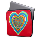 Mehrfarbige Valentinherz Thunder_Cove Laptopschutzhülle (Vorderseite Links)