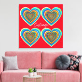 Mehrfarbige Valentinherz Thunder_Cove Leinwanddruck (Insitu (Wohnzimmer))