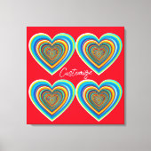 Mehrfarbige Valentinherz Thunder_Cove Leinwanddruck (Vorderseite)