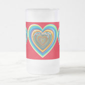 Mehrfarbige Valentinherz Thunder_Cove Mattglas Bierglas (Mittel)