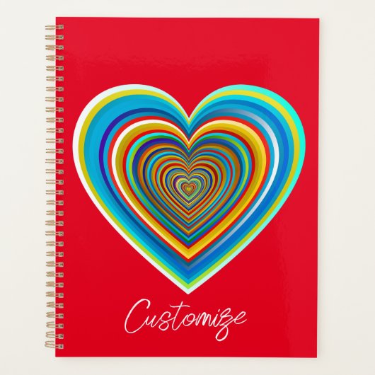 Mehrfarbige Valentinherz Thunder_Cove Planer (Vorderseite)
