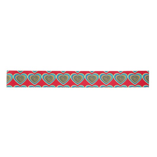 Mehrfarbige Valentinherz Thunder_Cove Satinband (Vorderseite)
