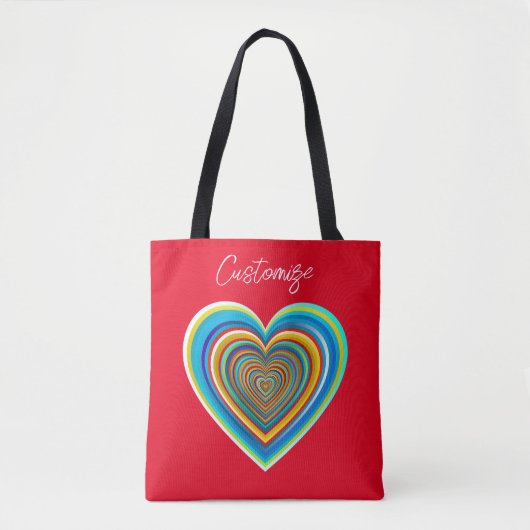 Mehrfarbige Valentinherz Thunder_Cove Tasche (Vorderseite)
