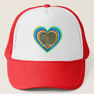 Mehrfarbige Valentinherz Thunder_Cove Truckerkappe